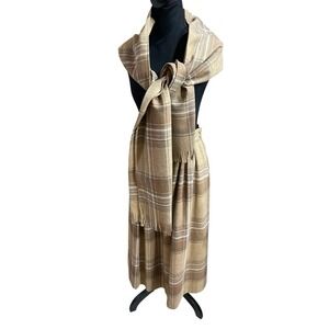 Vintage Pendleton Virgin Wool Plaid Long Skirt Matching Scarf USA Set Medium